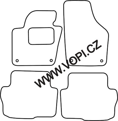 Autokoberce Seat Alhambra II Typ 7N MPV 5 míst 2010 -> Royalfit (4235)